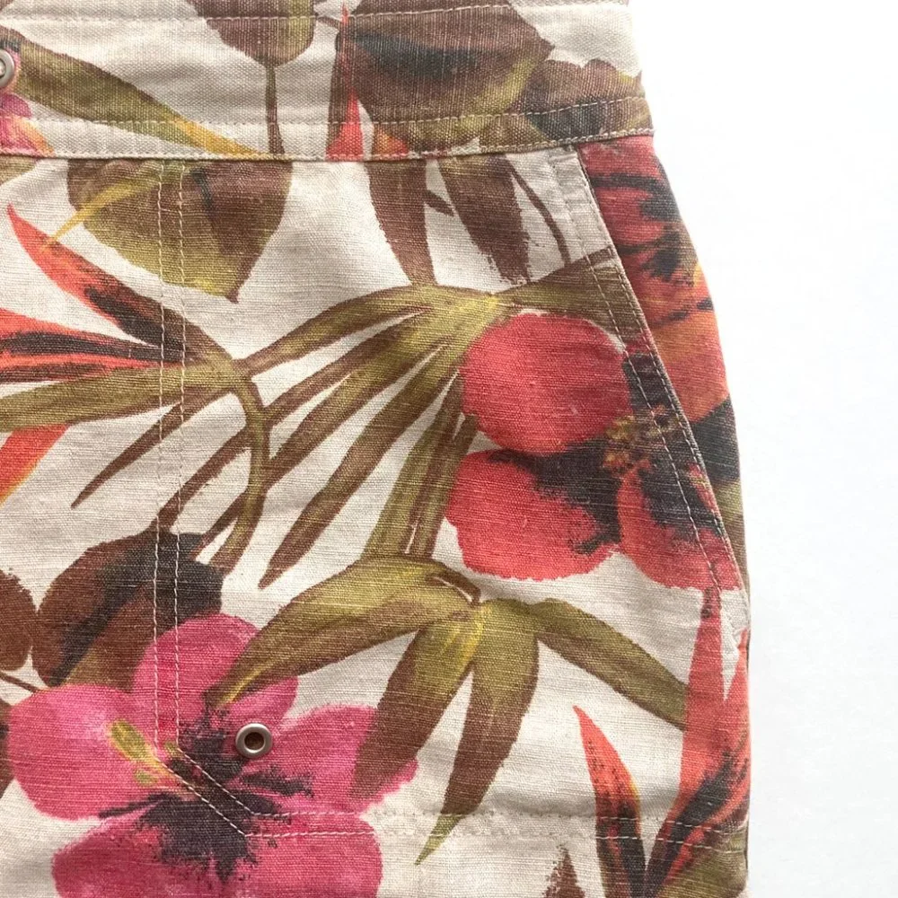 Chico's Linen-Blend Floral Skirt - Picture 7 of 10